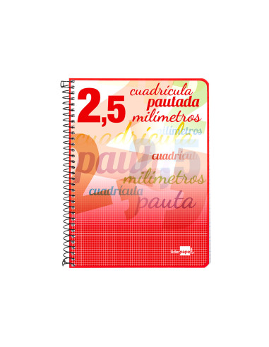 CUADERNO ESP. WRITE A5 T.BLANDA PAUTA 2.5MM 40H. 70GR. COL.SURT.