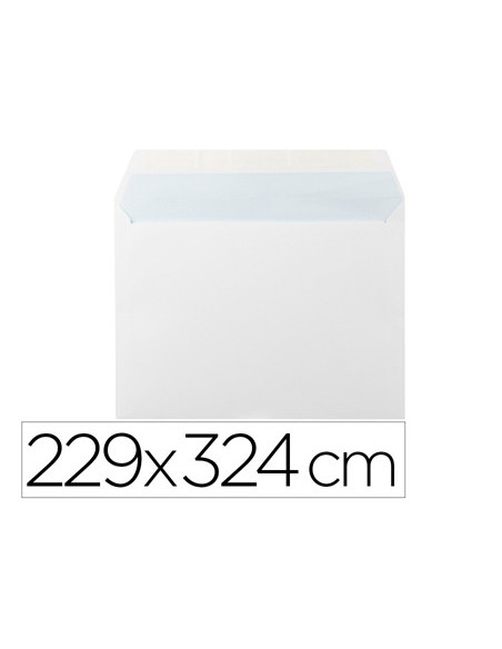 SOBRE LIDER.N 14 BLANCO DIN C4 229X324MM TIRA SILICONA 25UD.