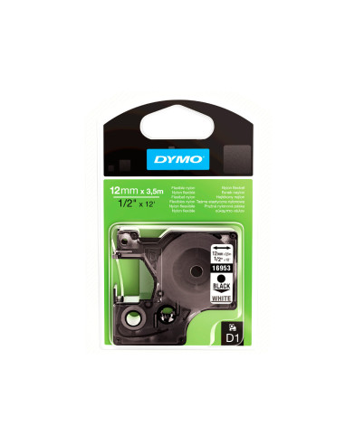 CINTA DYMO 12MMX3.5MT NYLON NG./BL. D1 S0718040