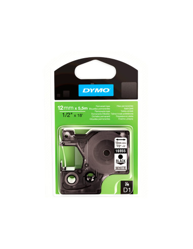 CINTA DYMO 16959 12MMX5.5MT POLIESTER NG./BL. D1