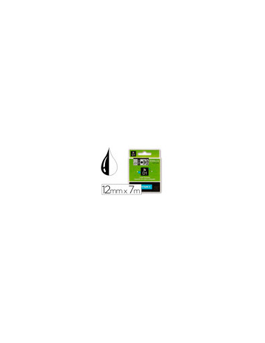 CINTA DYMO 45010 12MMX7MT NG./TPTE. D1