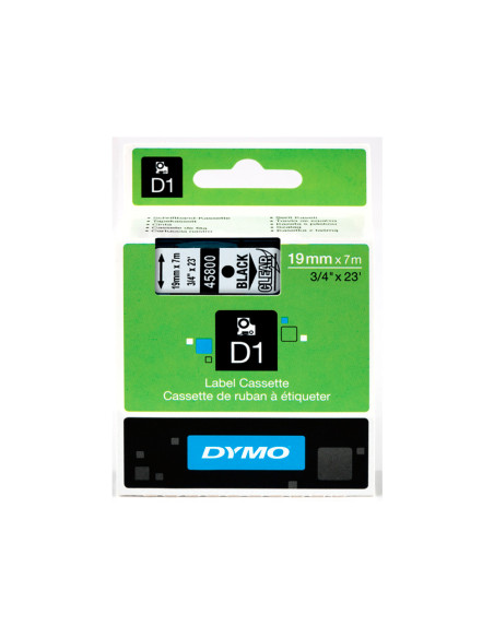 CINTA DYMO 45800 19MMX7MT NG./TPTE. D1