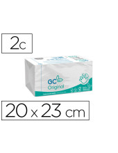 TOALLA PAPEL MANO ENGARZADA ECOLOGICA 20X23 CM 2 CAPAS PAQUETE 196 U.