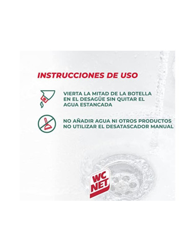 DESATASCADOR DE TUBERIAS GEL WC NET ENERGY BOTELLA DE 1 LITRO