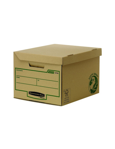 CAJON FELLOWES CARTON RECICLADO 4 CAJAS ARCHIVO 80MM