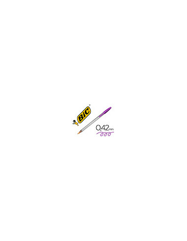 BOLIGRAFO BIC CRISTAL LARGE FASHION MORADO PUNTA 1,6 MM
