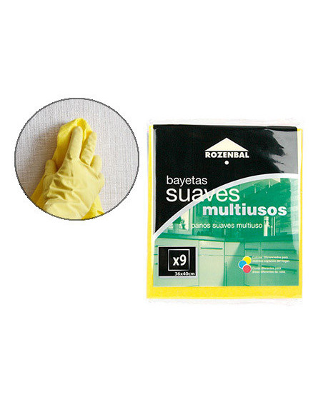 BAYETA MULTIUSO 36X40 CM PACK DE 9 UNIDADES