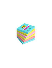 BLOC NOTAS ADH.POST-IT SUPER STICKY 76X76MM 6UD 90H. COL.SURT. 2
