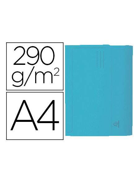 SUBCARPETA A4 290 GR. EXACOMPTA C/BOLSA AZUL C/50