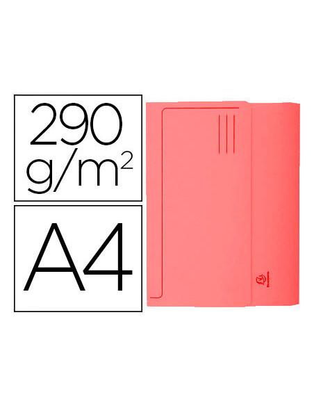 SUBCARPETA A4 290 GR. EXACOMPTA C/BOLSA ROJO C/50