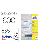 ETIQUETA ADH. AVERY L7970-25 63,5X33,9MM CONGELADOR BL. 600UD.