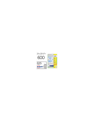 ETIQUETA ADH. AVERY L7970-25 63,5X33,9MM CONGELADOR BL. 600UD.