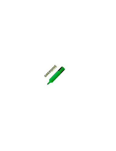 ROTULADOR GREENING FLUORESCENTE PUNTA BISELADA VERDE
