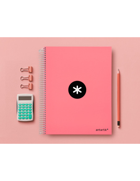 CUADERNO ESP. ANTARTIK A4 T.FORRADA 5MM 5B 4T. 120H. 100GR. CORAL