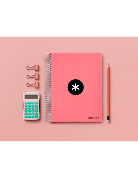 CUADERNO ESP. ANTARTIK A5 T.FORRADA 5MM 5B 6T.120H.100GR. CORAL