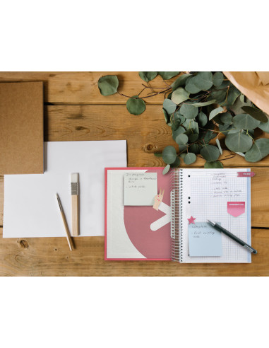 CUADERNO ESP. ANTARTIK A5 T.FORRADA 5MM 5B 6T.120H.100GR. CORAL