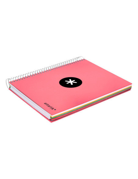 CUADERNO ESP. ANTARTIK A5 T.FORRADA 5MM 5B 6T.120H.100GR. CORAL
