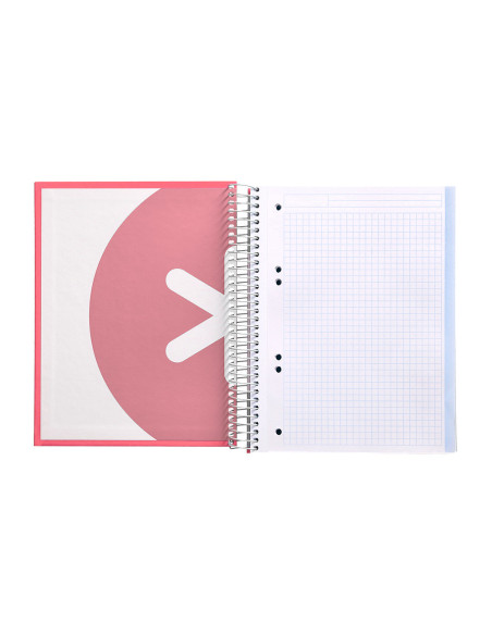 CUADERNO ESP. ANTARTIK A5 T.FORRADA 5MM 5B 6T.120H.100GR. CORAL