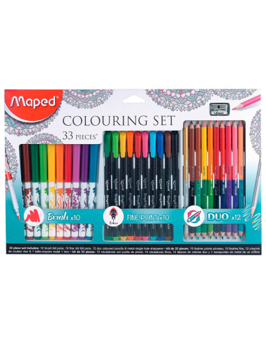 SET MAPED DIBUJO MANDALAS 33 PIEZAS