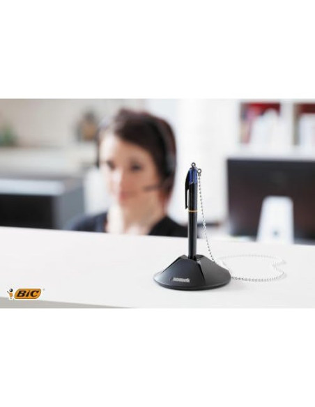 BOLIGRAFO BIC CUATRO COLORES CON PEANA
