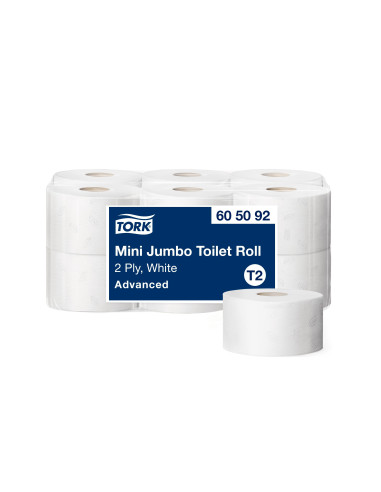 PAPEL HIGIENICO MINI JUMBO 2 CAPAS 160 MT PARA DISPENSADOR T2