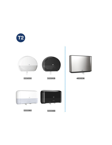 PAPEL HIGIENICO MINI JUMBO 2 CAPAS 160 MT PARA DISPENSADOR T2