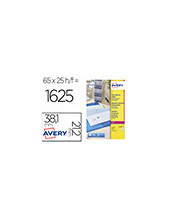 ETIQUETA ADH. AVERY L7551-25 38,1X21,2MM TPTE. 25H 2