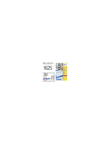 ETIQUETA ADH. AVERY L7551-25 38,1X21,2MM TPTE. 25H