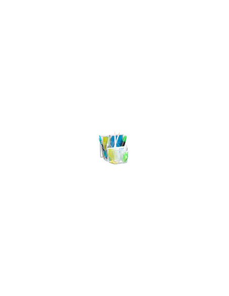 ORGANIZADOR SOBREMESA CEP CON 8 COMPARTIMENTOS PLASTICO TRANSPARENTE