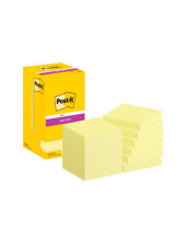 BLOC NOTAS ADH. POST-IT SUPER STICKY 76X76MM 12UD. AM.CANARIO