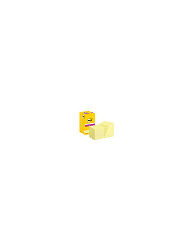 BLOC NOTAS ADH. POST-IT SUPER STICKY 76X76MM 12UD. AM.CANARIO