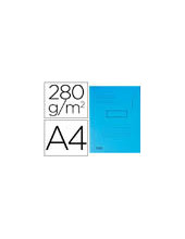 SUBCARPETA RECICLADA A4 280 GR. EXACOMPTA 2 SOLAPAS AZUL 2