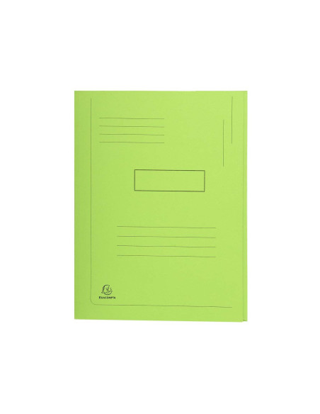 SUBCARPETA RECICLADA A4 280 GR. EXACOMPTA 2 SOLAPAS VERDE