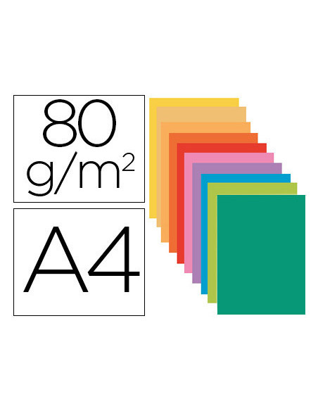 SUBCARPETA A4 80 GR. FINO EXACOMPTA COLORES SURTIDOS C/100