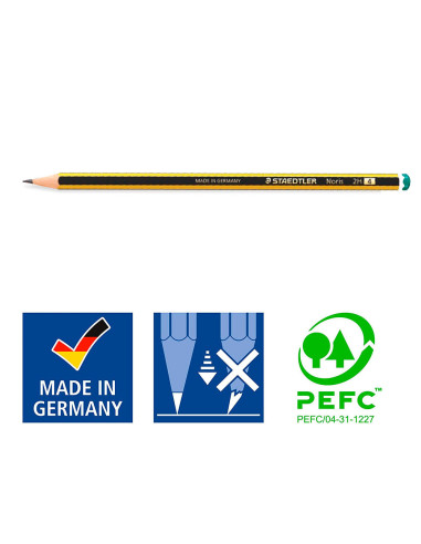 LAPICES GRAFITO STAEDTLER NORIS N.4 2H