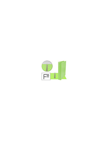 CARPETA LIDERPAPEL 4A 40 MM REDONDAS PLASTICO FL.COL.VER. PISTACHO