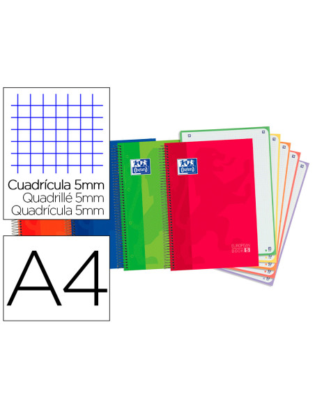 CUADERNO ESP. OXFORD OPTIK A4 T.EXTRA MICRO 5MM 120H 90GR. AZ.