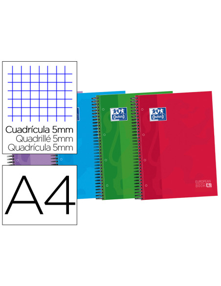 CUADERNO ESP. OXFORD OPTIK A4 T.EXTRA MICRO 5MM 3B.120H 90GR. RJ.