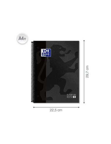 CUADERNO ESP. OXFORD EBOOK A4 T.EXTRA. 5MM 80H. GRIS