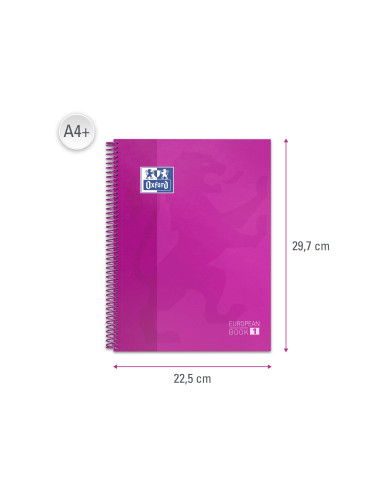 CUADERNO ESP. OXFORD EBOOK A4 T.EXTRA 5MM 80H 90GR. ROSA