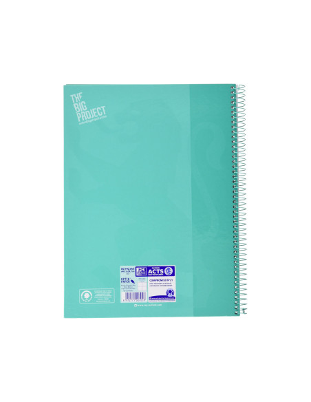 CUADERNO ESP. OXFORD EBOOK A4 T.EXTRA 5MM 80H 90GR. MENTA