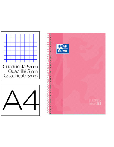 CUADERNO ESP. OXFORD A4 T.EXTRA MICRO 5MM 80H ROSA DULCE