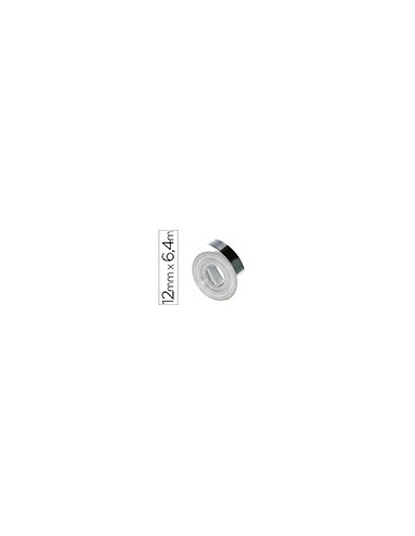 CINTA DYMO 32500 12MMX6,40MT ACERO INOX. S/ADH.