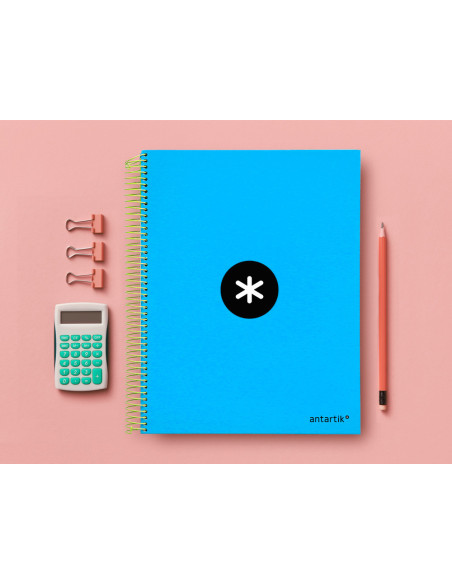 CUADERNO ESP. ANTARTIK A4 T.FORRADA MICRO HOR. 5B 4T.120H.100GR.AZ.