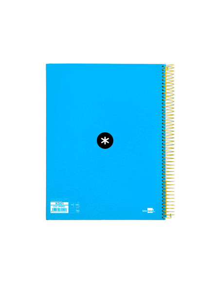 CUADERNO ESP. ANTARTIK A4 T.FORRADA MICRO HOR. 5B 4T.120H.100GR.AZ.