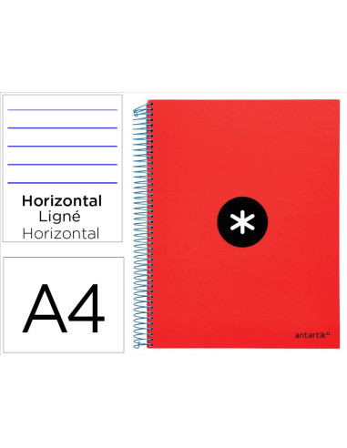 CUADERNO ESP. ANTARTIK A4 T.FORRADA MICRO HOR. 5B 4T.120H.100GR.RJ