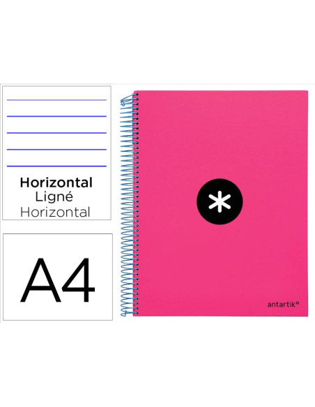CUADERNO ESP. ANTARTIK A4 T.FORRADA MICRO HOR. 5B 4T.120H.100GR.RO