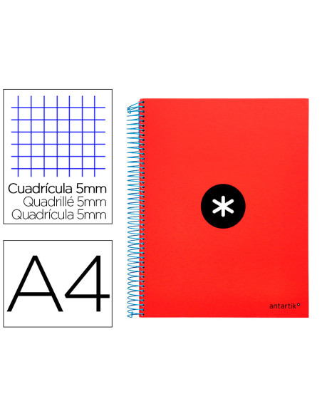 CUADERNO ESP. ANTARTIK A4 T.FORRADA MICRO 5MM 5B 4T.120H.100GR.RJ.