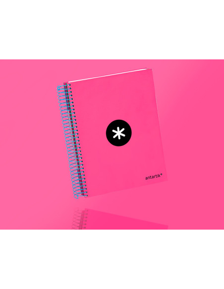 CUADERNO ESP. ANTARTIK A5 T.FORRADA MICRO 5MM 5B 6T.120H.100GR.ROSA