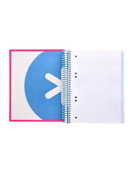 CUADERNO ESP. ANTARTIK A5 T.FORRADA MICRO 5MM 5B 6T.120H.100GR.ROSA